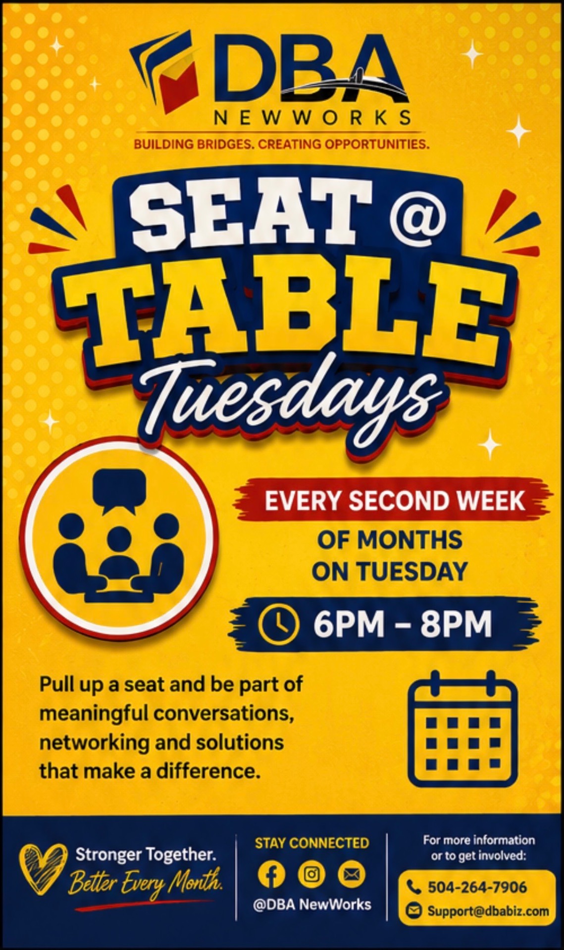 Seat @ The Table Tuesdays flyer